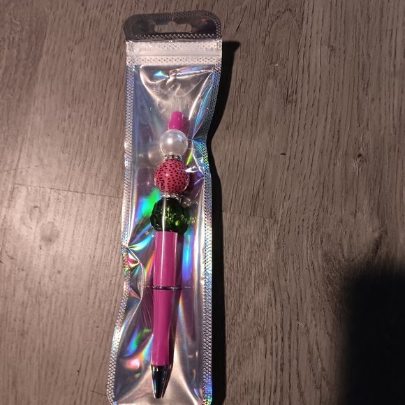 Colorful Beaded 5 Black Ink Pens Set - Picture 3 of 8